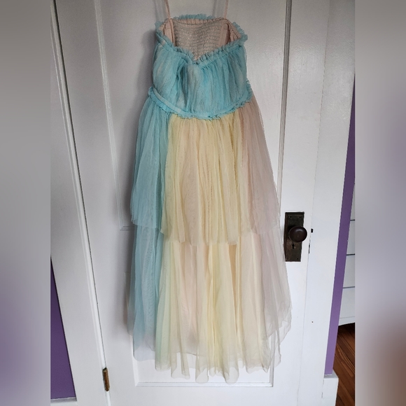 NWT Pernille Rosenkilde Strapless Tiered Tulle Dress - Picture 5 of 9